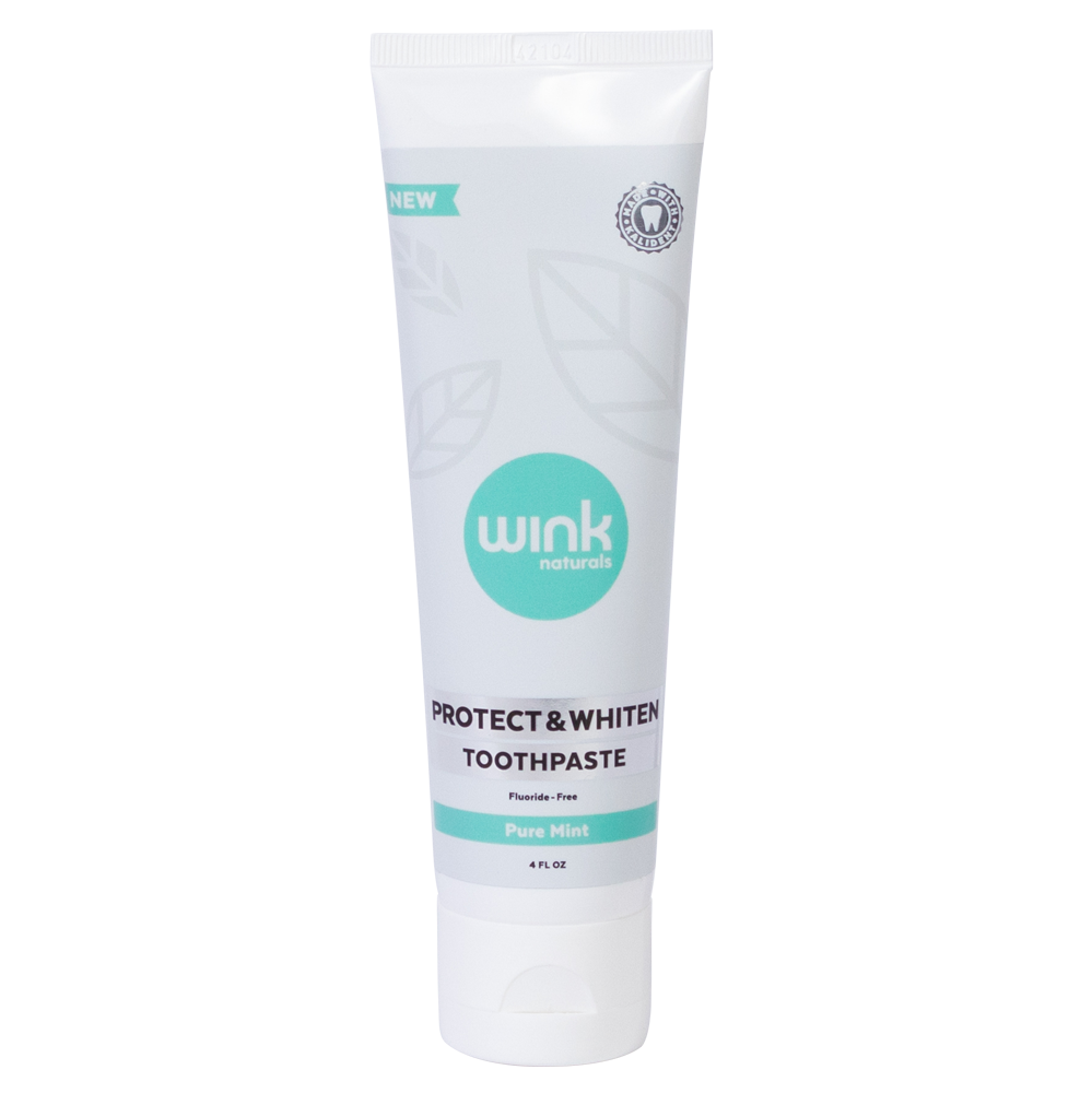 natural toothpaste from Wink Naturals (fluoride-free)